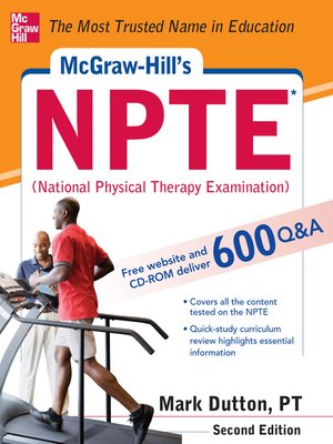 cover image of McGraw-Hills NPTE National Physical Therapy Exam